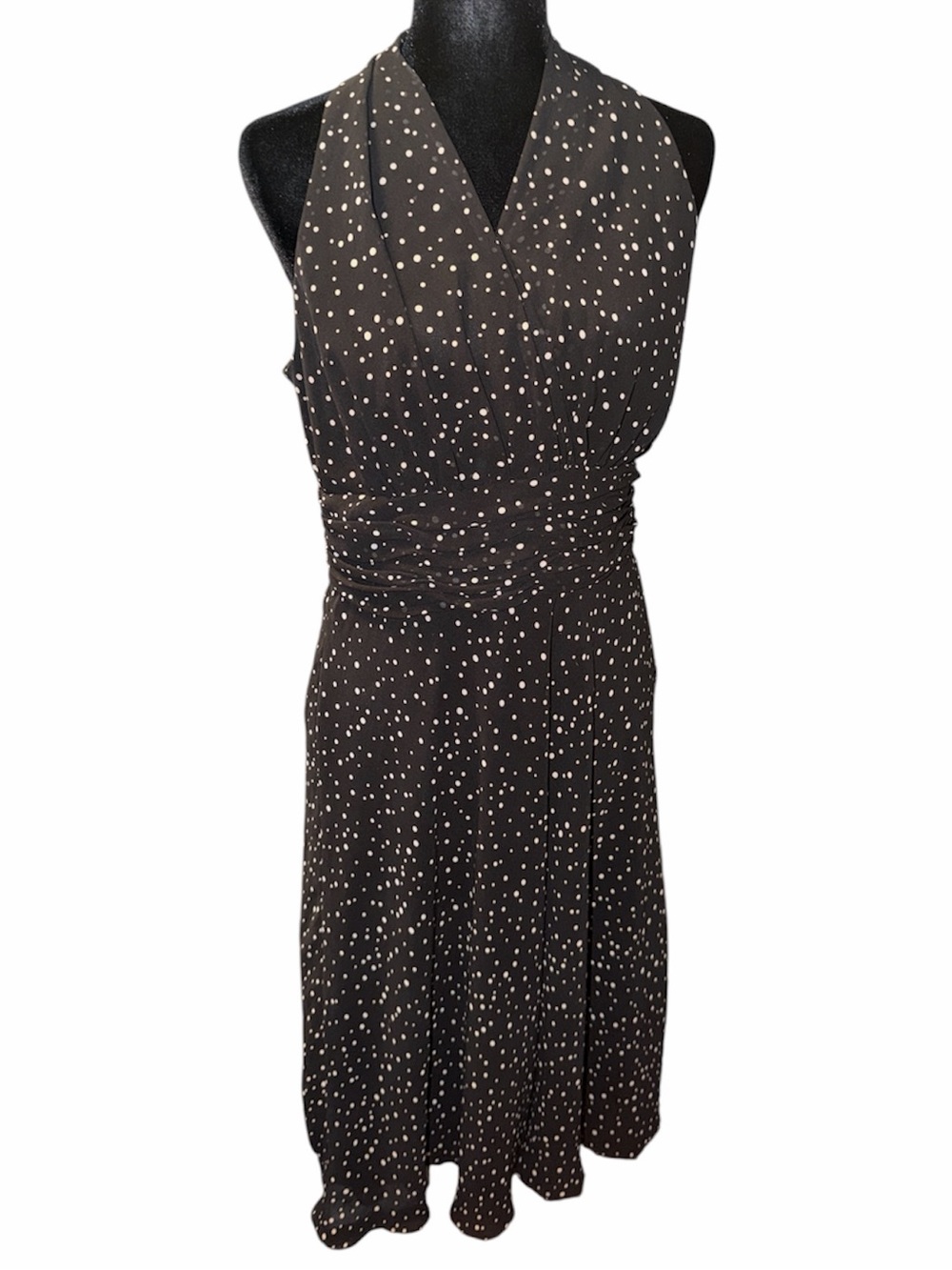 Evan Picone Polka Dot Halter Dress